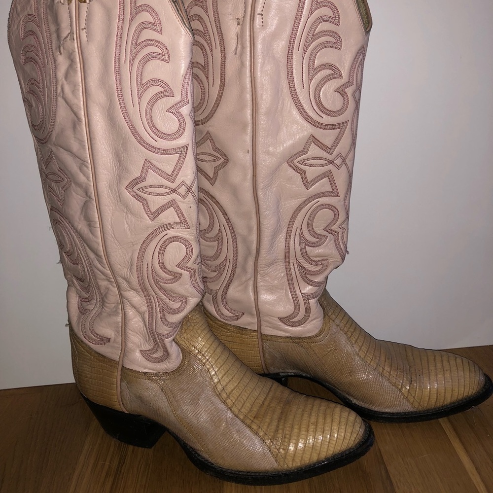 Pink cowboy boots